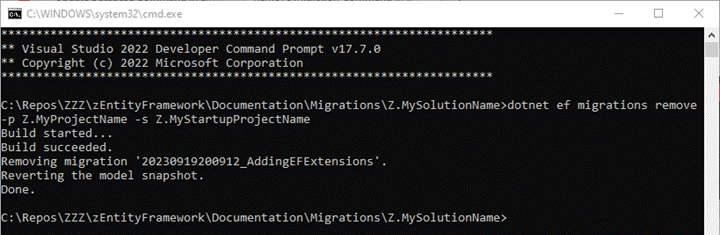 Remove Migration - CLI Example